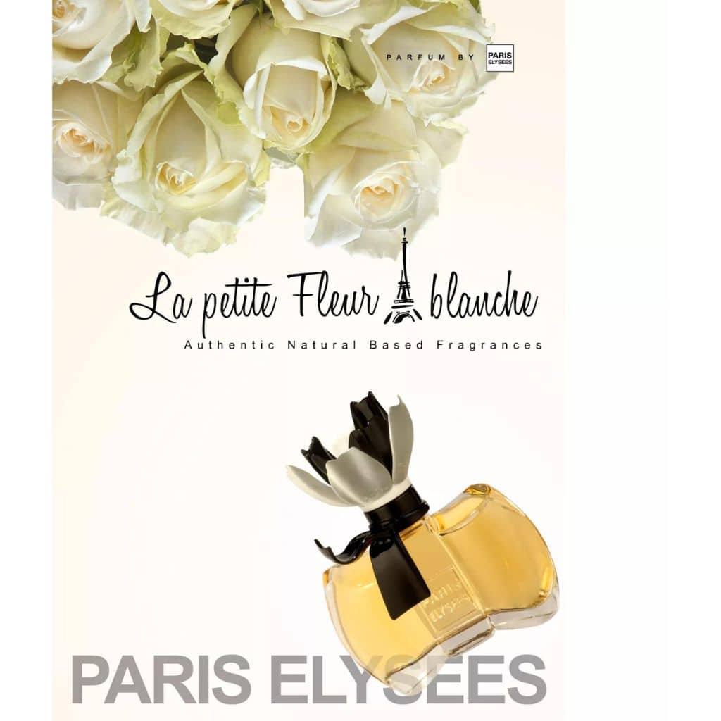 Perfume Paris Elysees La Petite Fleur Blanche Paris Elysees 100 ml Imagem com rosas brancas