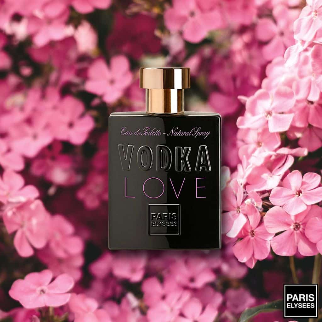 Vodka Love Paris Elysees Perfume Feminino 100ml Imagem fundo com flores