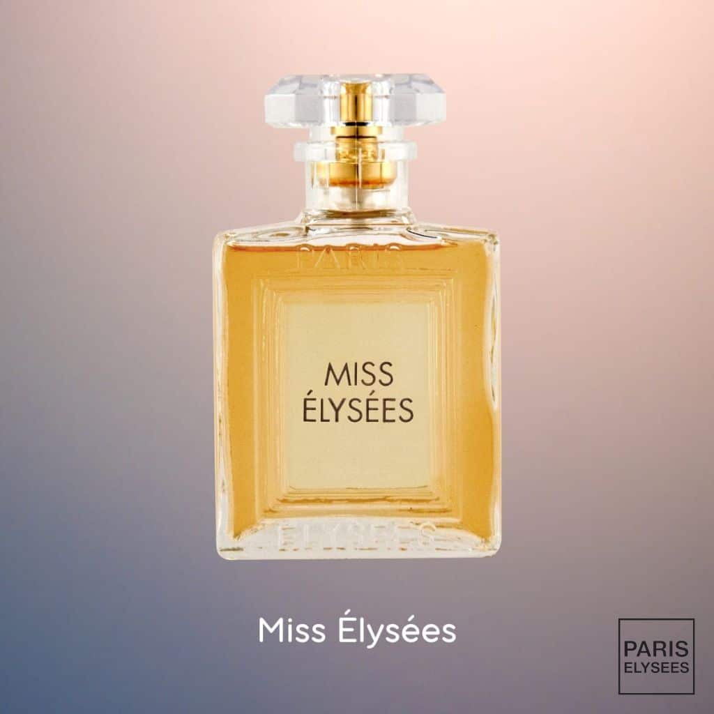 Perfume Miss Elysées Paris Elysees imagem fundo lilas