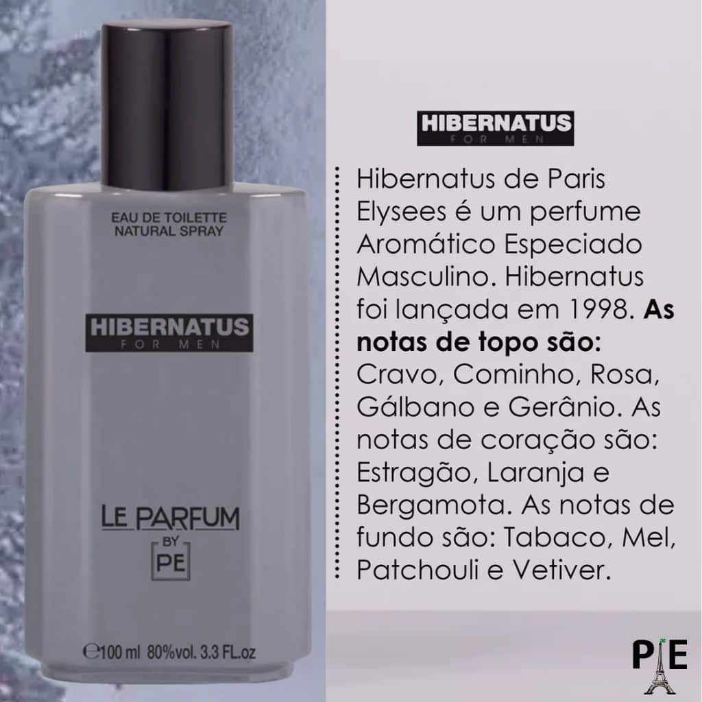 Perfume Masculino Hibernatus Paris Elysees 100 ml Imagem notas do perfume