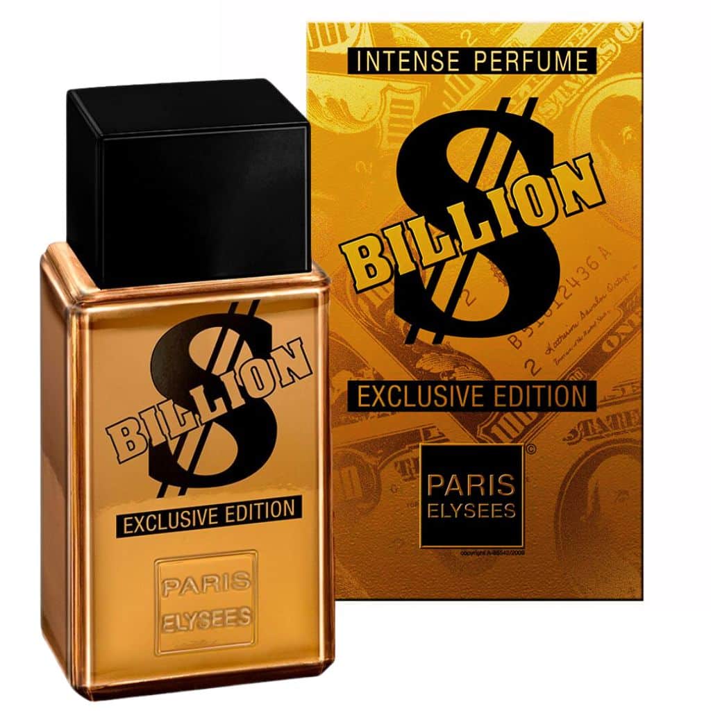 Embalagem e frasco Billion Exclusive Edition Paris Elysees